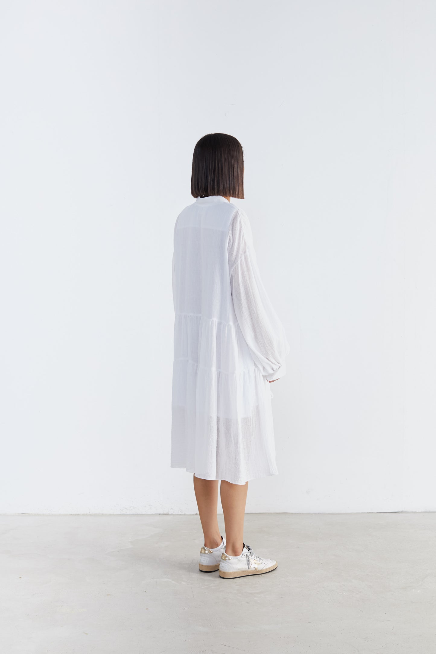 Rochie Albă din In – Airy Charm