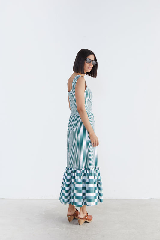 Breezy Striped Cotton Dress