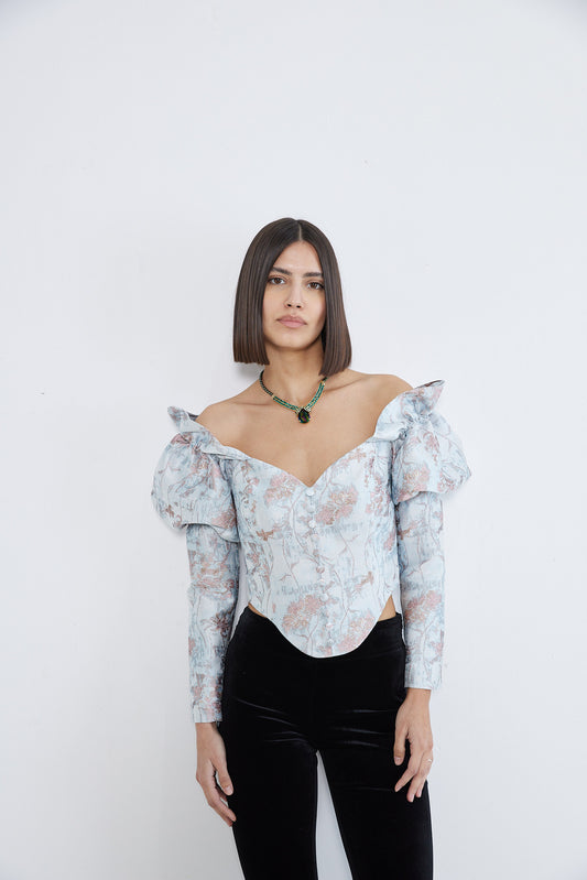 Antoinette - Blue Timeless Allure Corset