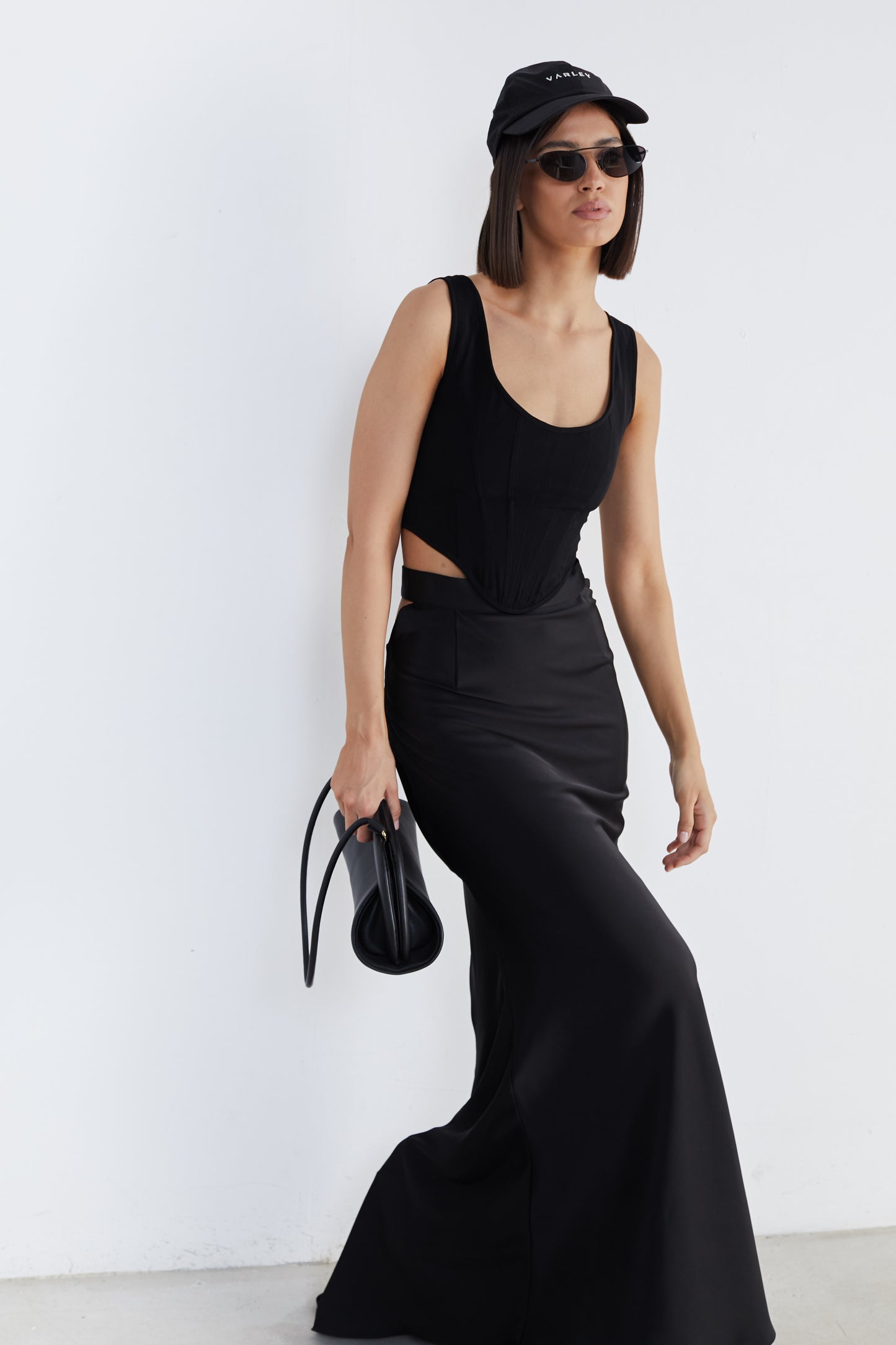 Seductive Noir: Sleeveless Corset Top